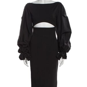 Solace London Bateau Neckline Midi Length Dress Size UK6/ US 2